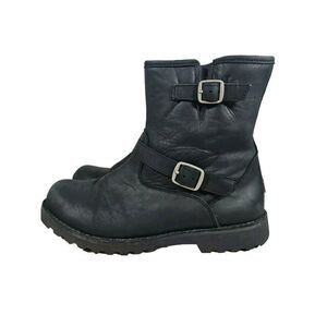 UGG Harwell Buckled 1100183K Leather Moto Boots  Women's Size 6